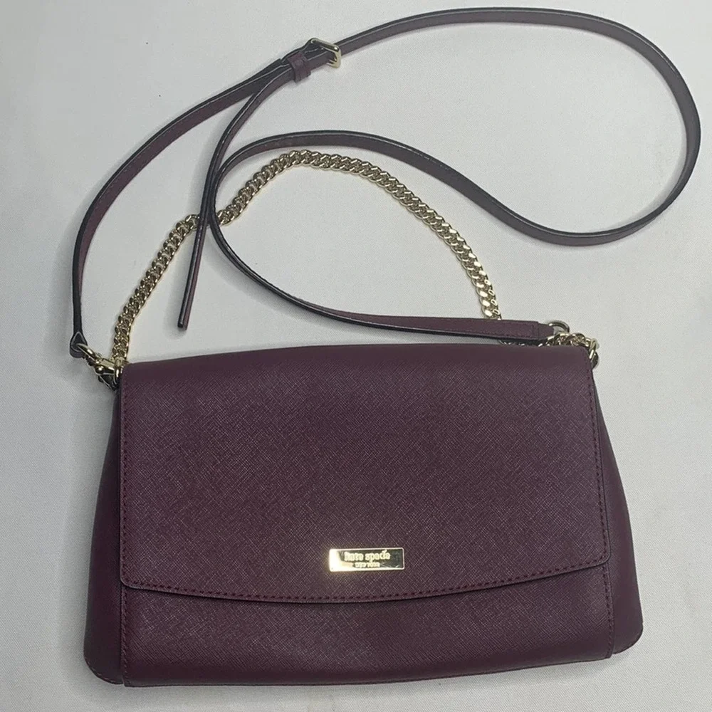 Kate Spade Laurel Way Greer Crossbody Bag in Plum - Picture 4 of 10